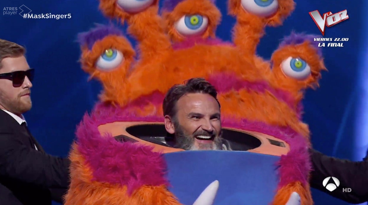 Fernando Tejero tras quitarse la máscara de Monstruo en Mask Singer