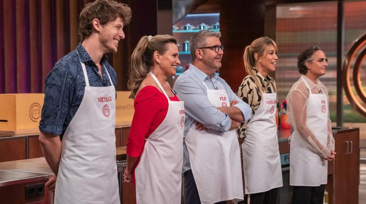 Nicolás Coronado, Ainhoa Arteta, Florentino Fernández, Raquel y Josie, finalistas de esta edición de «MasterChef celebrity»