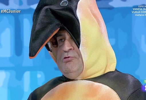 Pepe Rodríguez, disfrazado de pingüino