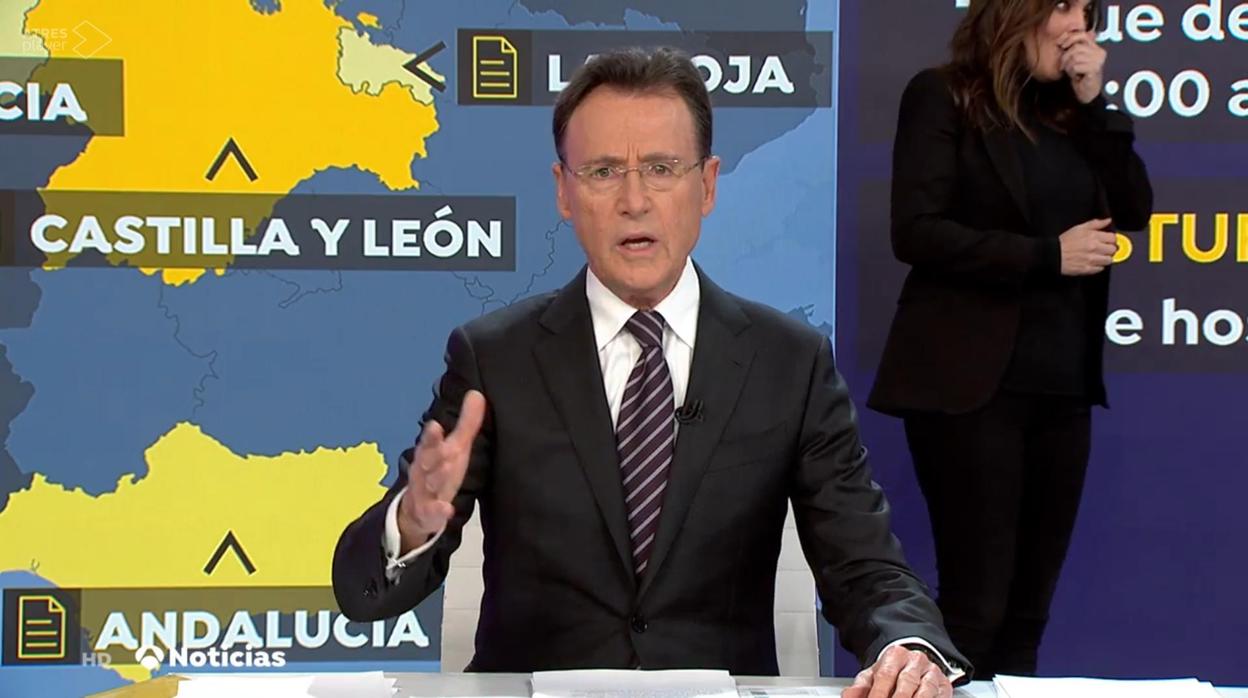 Matías Prats y Mónica Carrillo, en Noticias de Antena 3