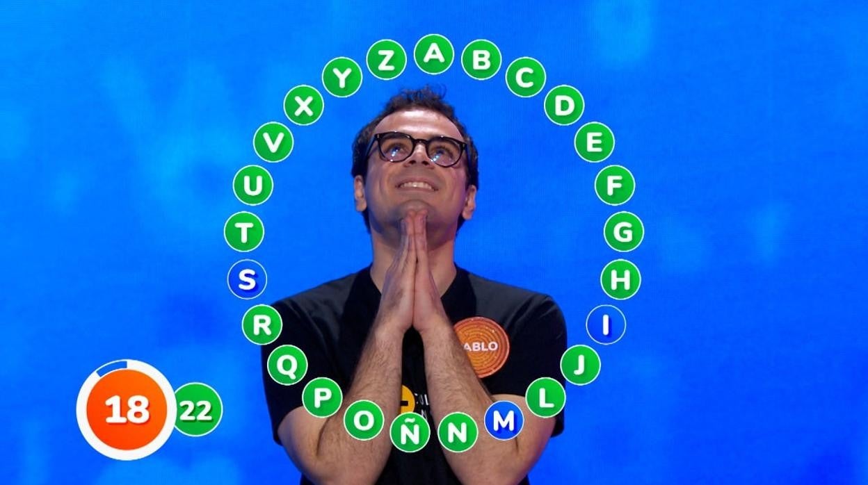Pablo Díaz lleva concursando en 'Pasapalabra' desde finales de junio de 2020 y sus 'roscos' son vistos por cinco millones de espectadores