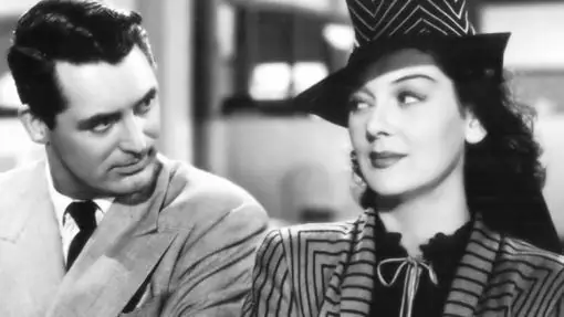 Rosalind Russell en «Luna nueva» junto a Cary Grant