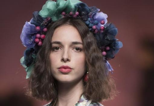 Palito Dominguín, durante un desfile del diseñador Francis Montesinos en la Mercedes Benz Fashion Week de 2017