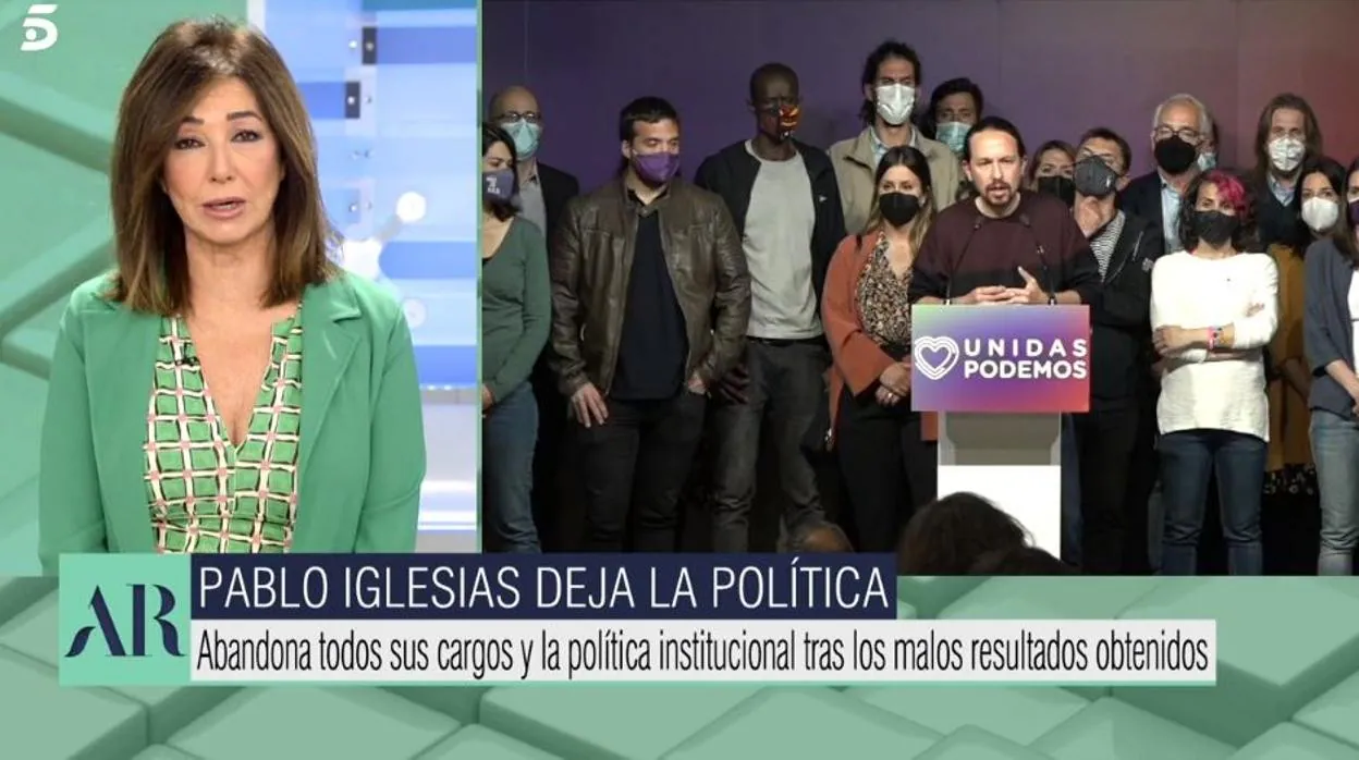 Ana Rosa Quintana analiza la noche electoral en Telecinco