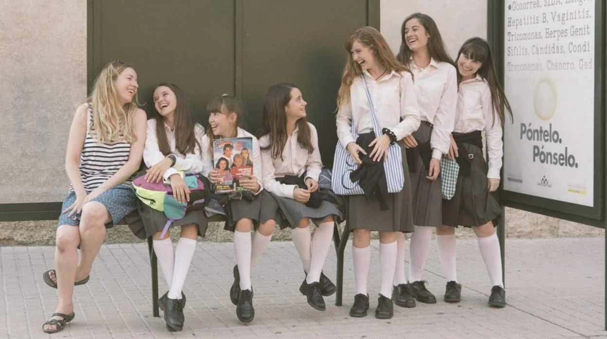 Momento del rodaje de 'Las niñas', última película ganadora del Goya