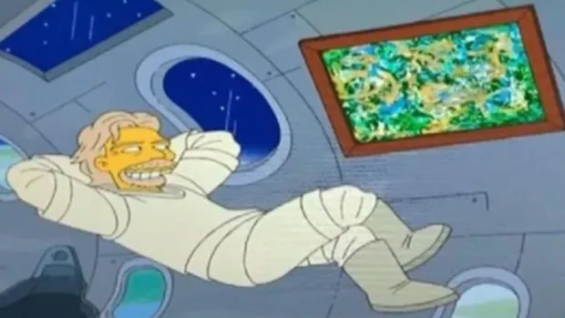 La última profecía de los Simpson: el vuelo espacial de Richard Branson