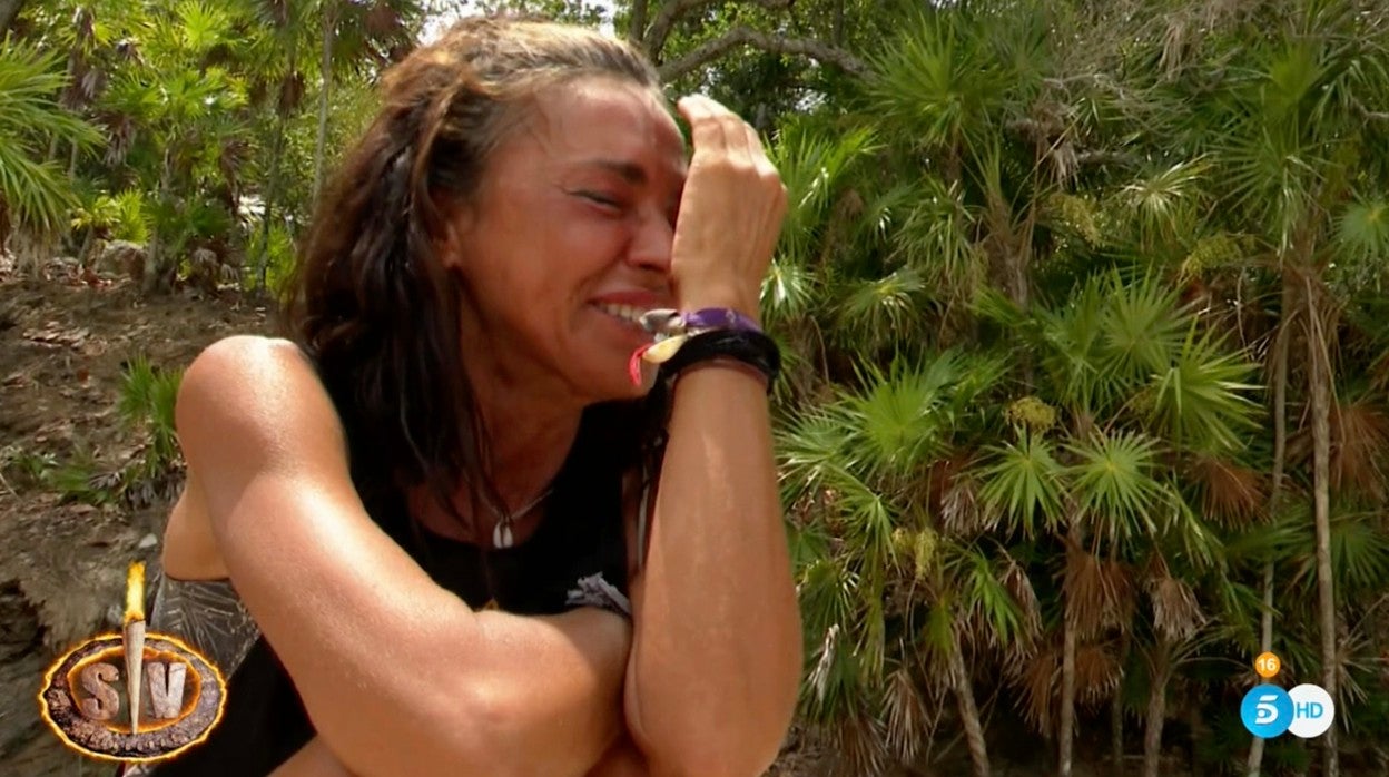 Olga Moreno llora en el vídeo que grabó antes de irse de la isla