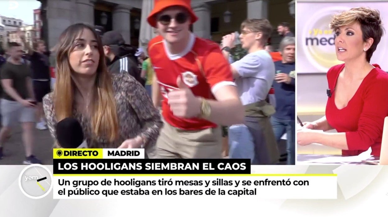 Sonsoles Ónega, en 'Ya es mediodía', presencia como un hooligan entra en la conexión.