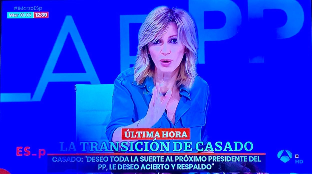 Susanna Griso, este martes en 'Espejo Público'