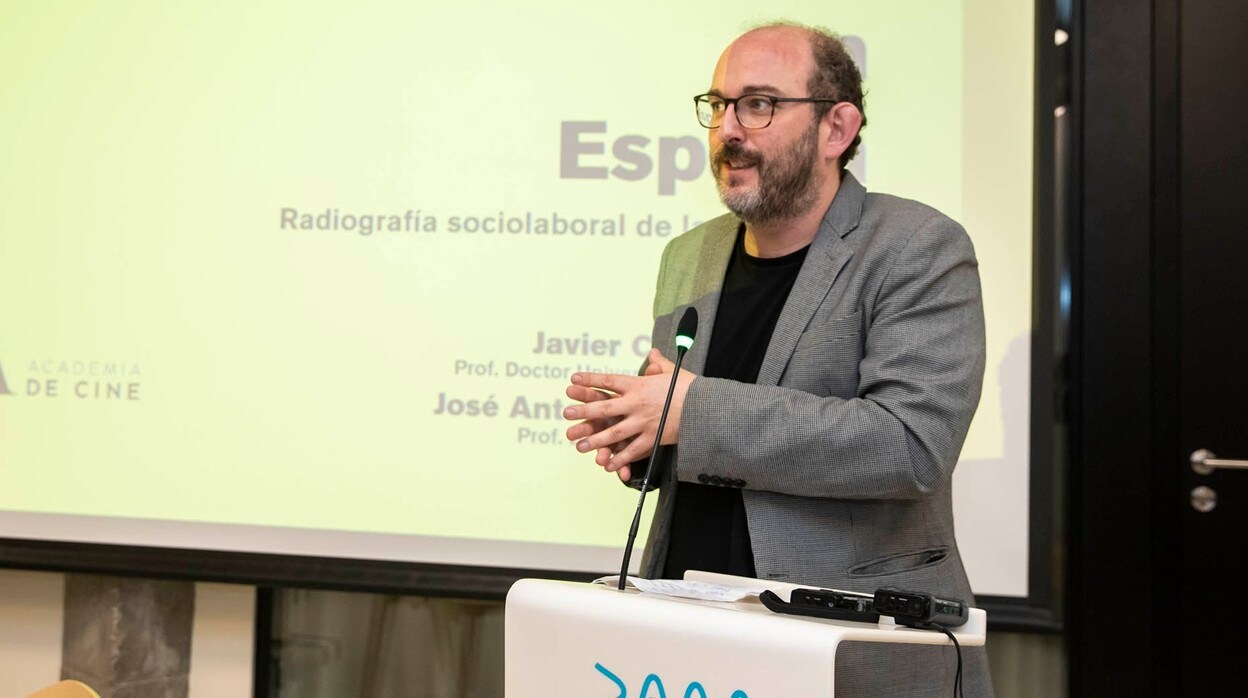 Borja Cobeaga, presidente de DAMA, durante la presentación del estudio