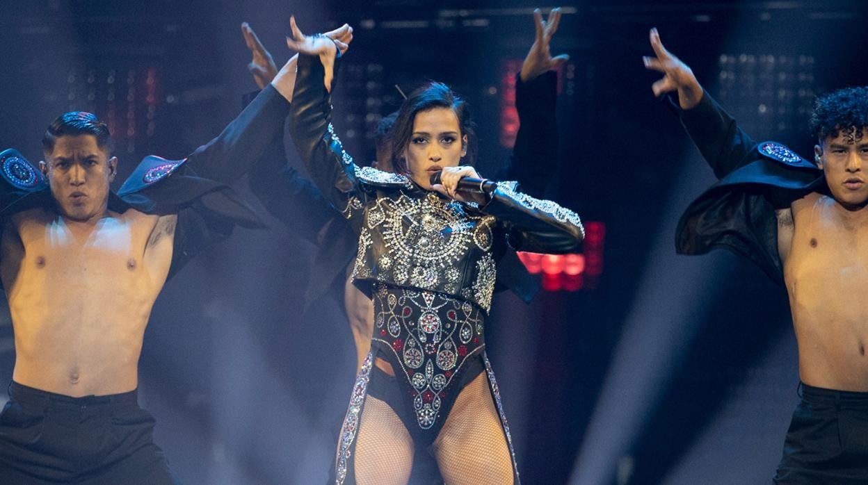 Chanel, en el escenario de Turín donde interpretará 'SloMo' en la final de Eurovision