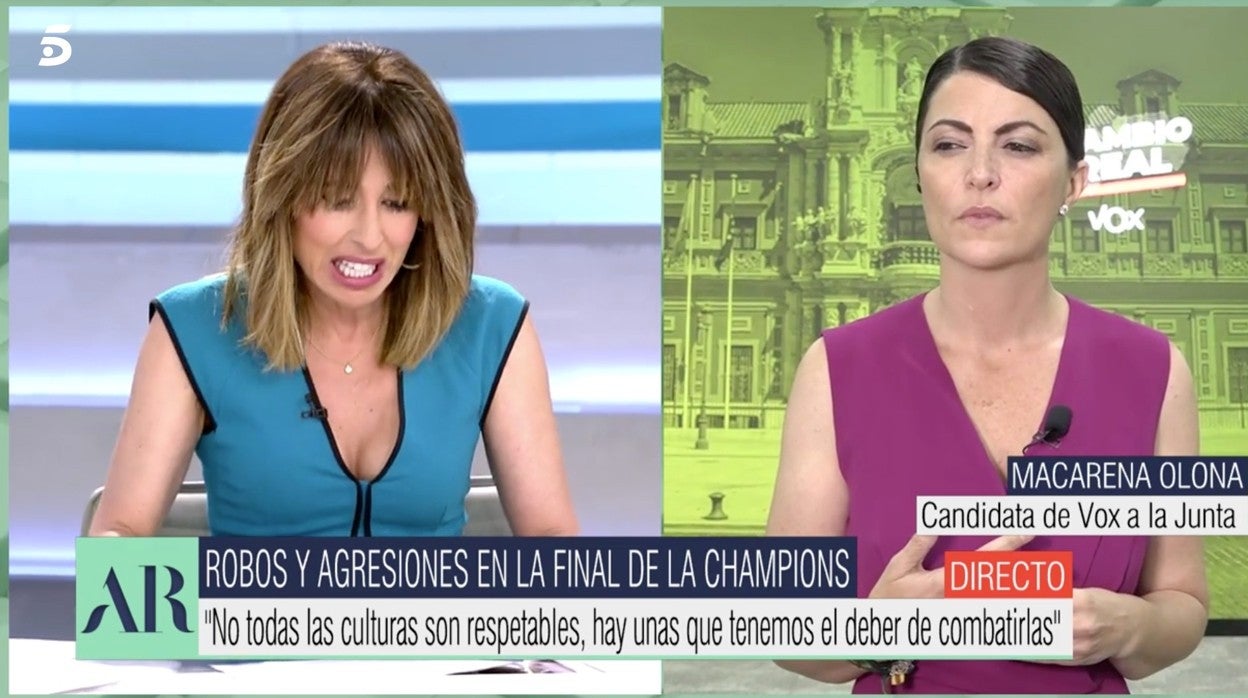 Ana Terradillos y Macarena Olona, durante la entrevista en 'El programa de Ana Rosa'