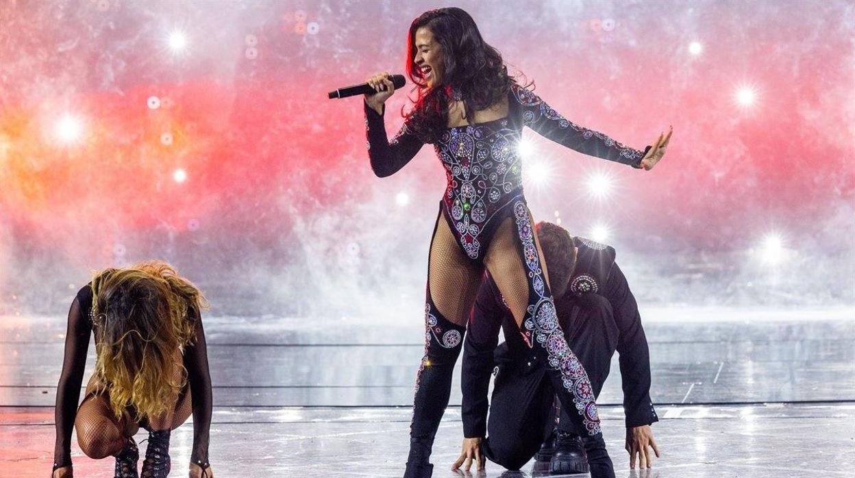 Chanel, durante su actuación en la final de Eurovisión 2022