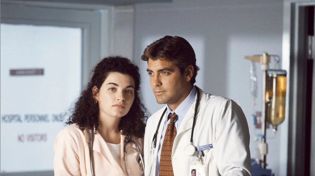Julianna Margulies y George Clooney, dos de los actores del reparto original de 'Urgencias'