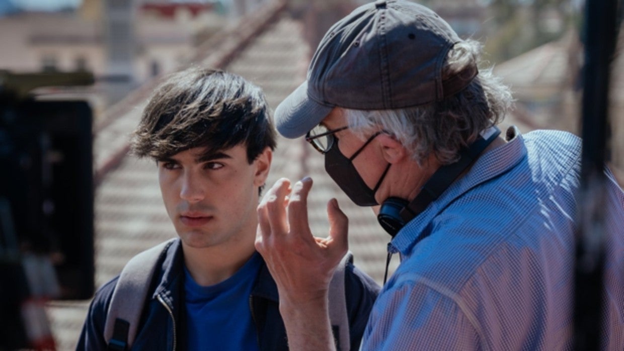 Óscar Casas y Jesús Font durante el rodaje de 'HollyBlood'