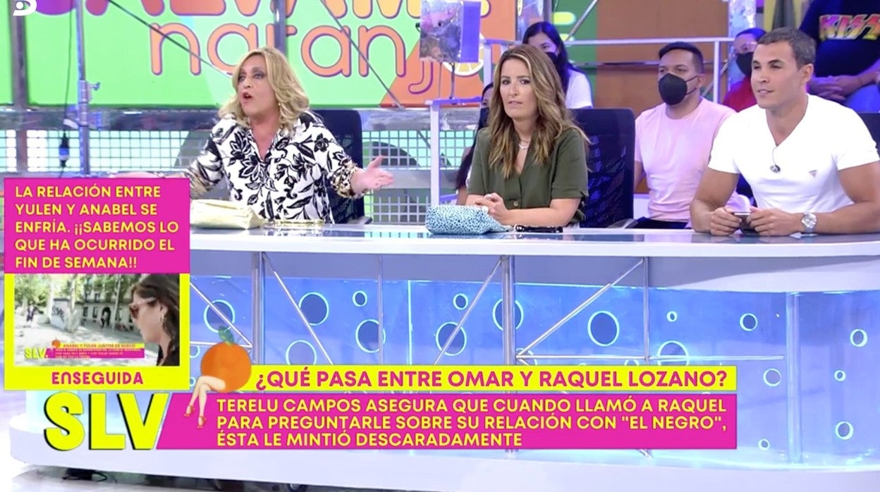 Lydia Lozano, Laura Fa y Kiko Jiménez, en 'Sálvame'