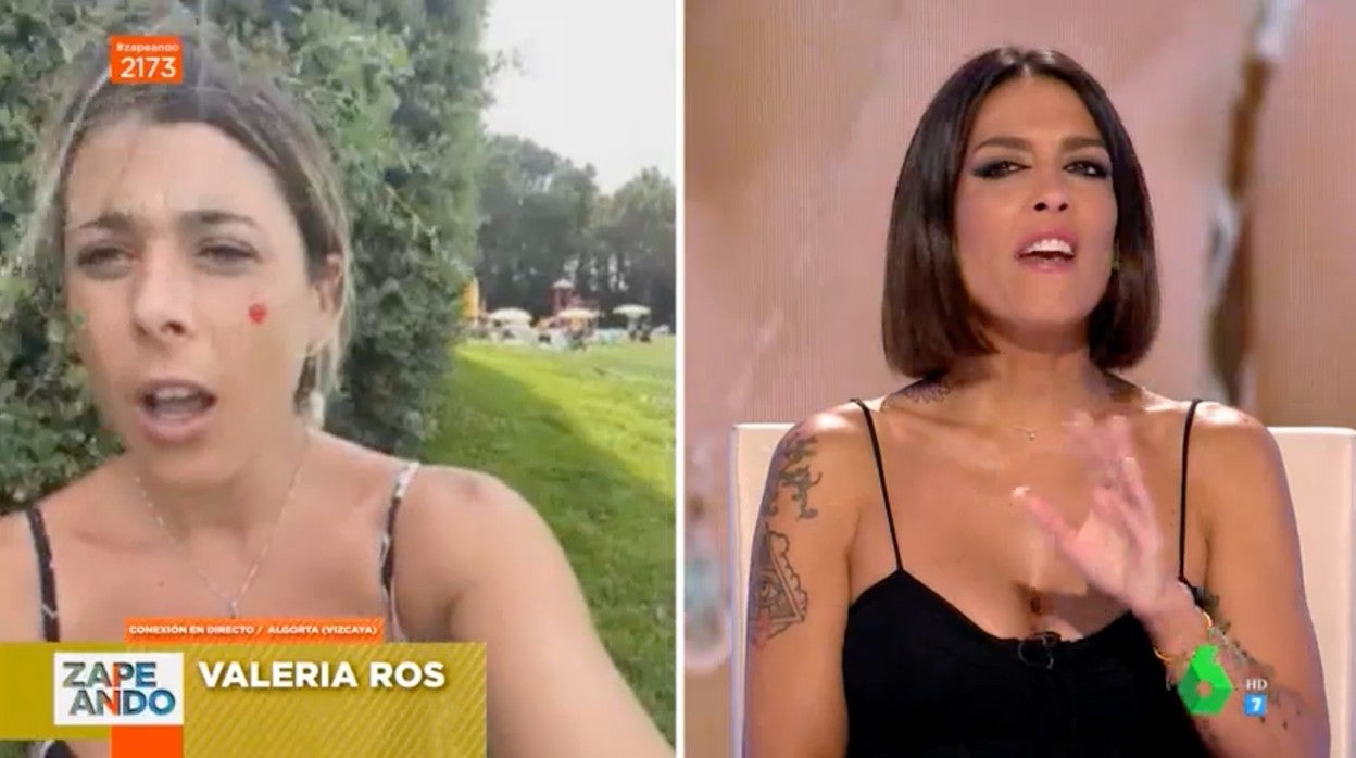 Valeria Ros, colaboradora de 'Zapeando', a la izquierda.