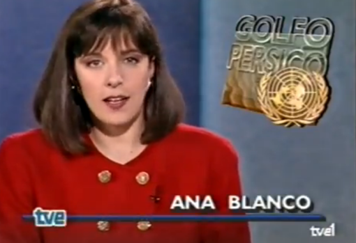 Ana Blanco presentó en 1990 el Telediario del fin de semana junto a Francine Gálvez