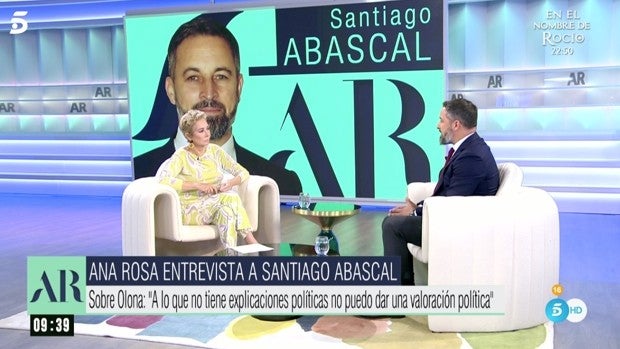 El choque entre Ana Rosa Quintana y Abascal: «Es la esencia de la democracia»