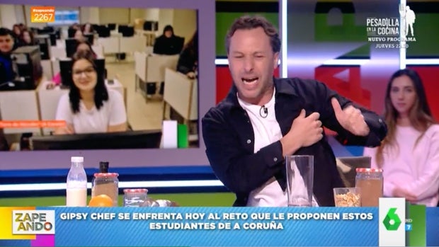 Dani Mateo paraliza 'Zapeando' ante el problema de salud que sufre en directo Gipsy Chef: «¿Qué hacemos?»