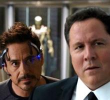 Downey Jr. y Favreau en Iron Man