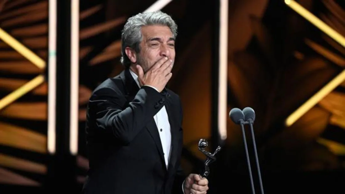 El actor argentino Ricardo Darín agradeciendo el premio a mejor actor de los Premios Platino de cine iberoamericano
