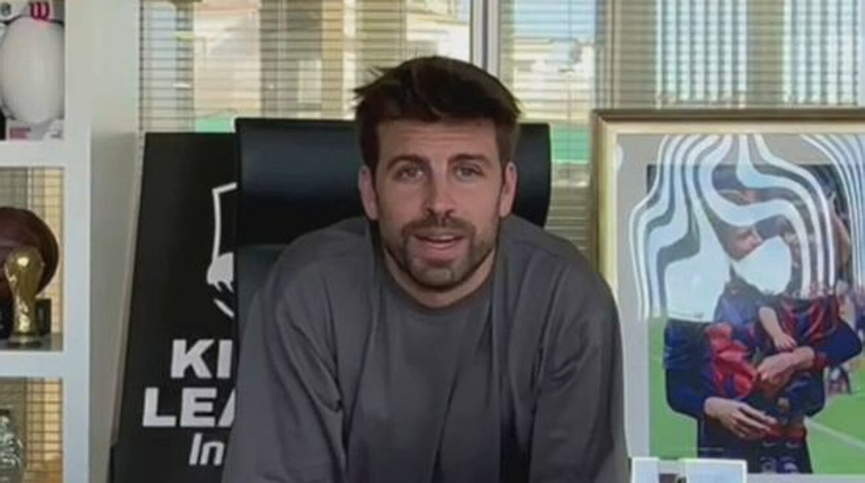 Gerard Piqué durante el anuncio de la alianza