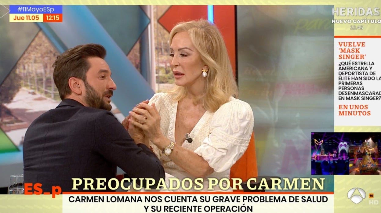 Carmen Lomana ha reaparecido como colaboradora en 'Espejo Público'.
