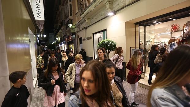 Las calles del centro de Cádiz, el vierenes pasado