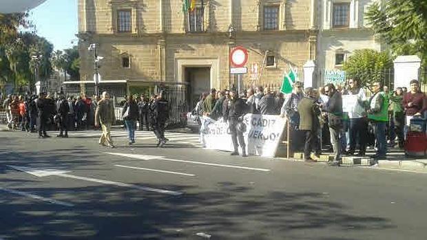 Manifestación de exdelphis la semana pasada en Sevilla