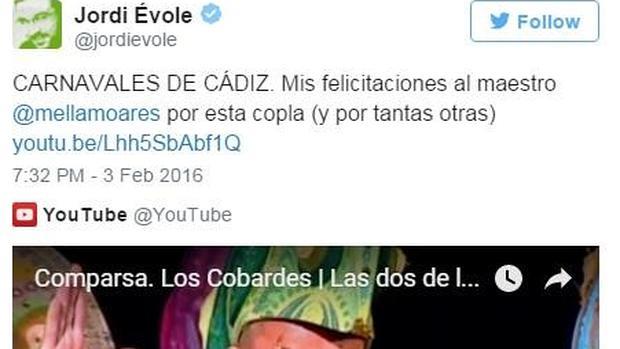 Jordi Évole se declara seguidor de Martínez Ares