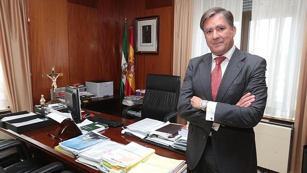 El presidente de la Audiencia, en su despacho