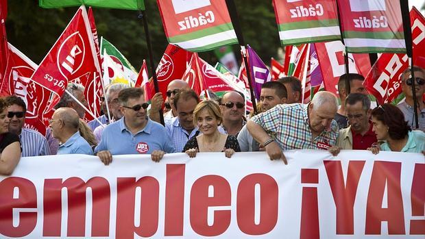 Las manifestaciones en Cádiz en favor del empleo han sido una constante