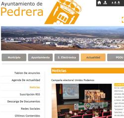 Captura de la web municipal