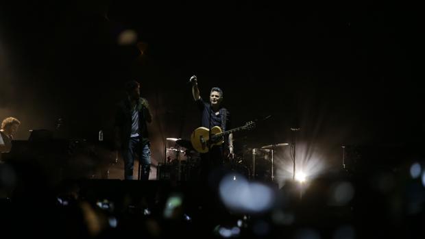 Alejandro Sanz, durtante su concierto en Jerez