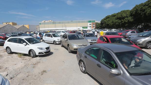 Aspecto del solar de Navalips ayer domingo que jugó el Cádiz.