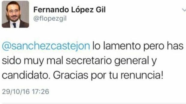 López Gil arrima más ascuas a la situación del PSOE gaditano