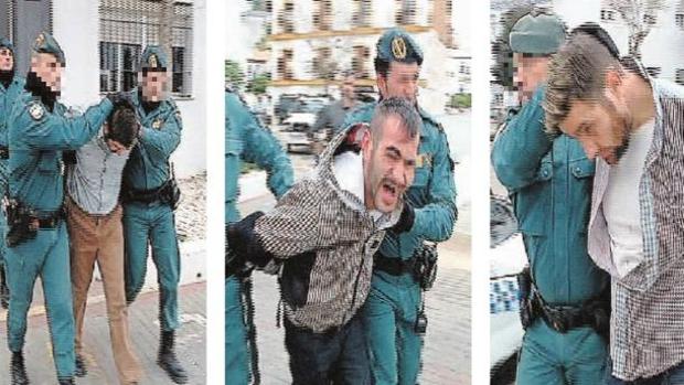 Los tres hermanos cuando pasaron a disposición judicial tras ser detenidos