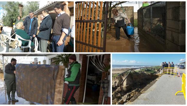 Dos afectados por las inundaciones en Conil