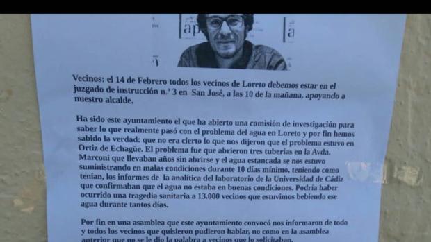 La víspera de la declaración del alcalde, se repartieron octavillas en el barrio convocando a los vecinos al acto de apoyo al alcalde.