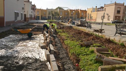 Una de las obras de Bormujos