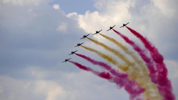 La Patrulla Águila también estará presente en el Gran Premio de Motociclismo de Jerez.