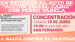 Manifestación en San Fernando en contra de un acto que tildan de neonazi