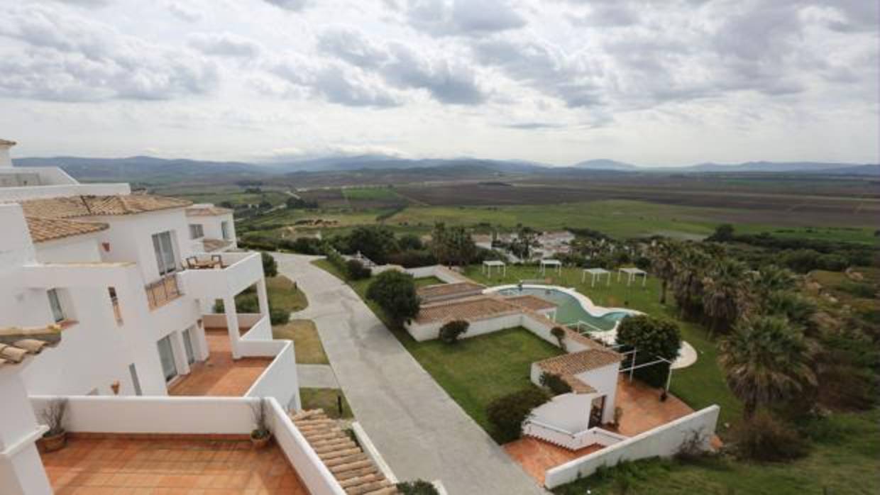 Vista aérea del hotel Fairplay de Banalup, Cádiz