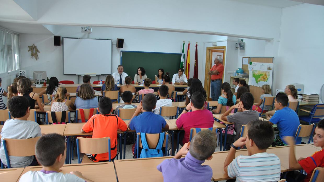 Niños en un aula de la provincia.