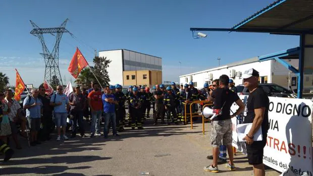 Protesta en el astillero contra los accidentes laborales
