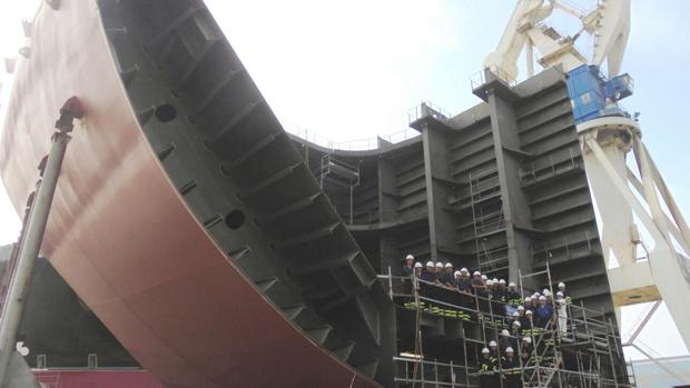 Navantia coloca la quilla del segundo petrolero