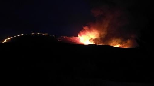 Incendio forestal en Guadalcanal esta pasada noche