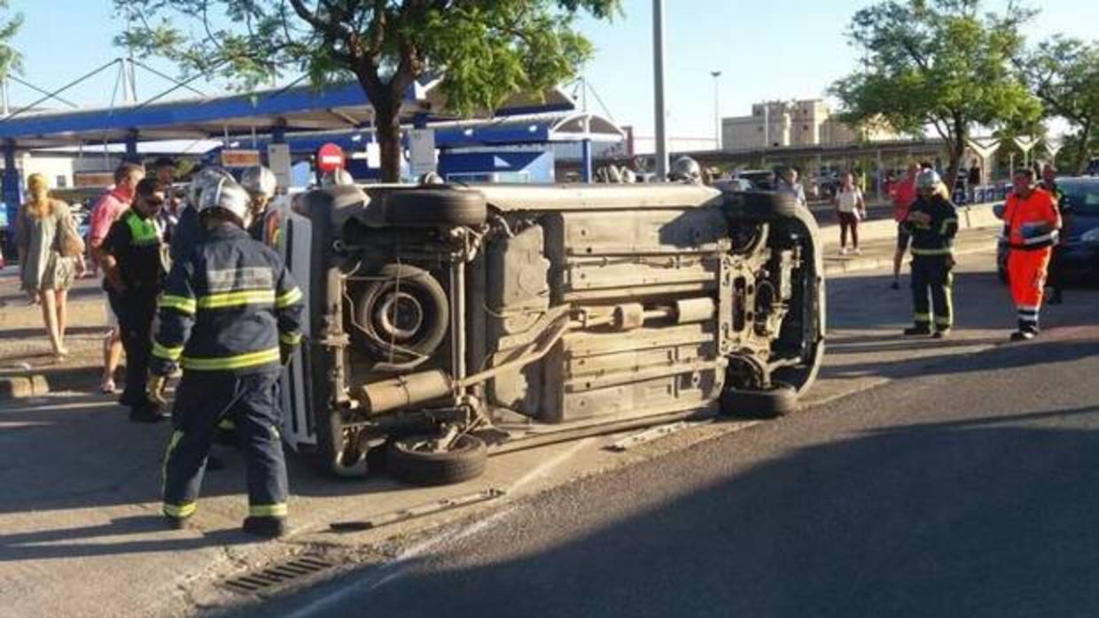 Accidente en la calle Rodrigo de Jerez