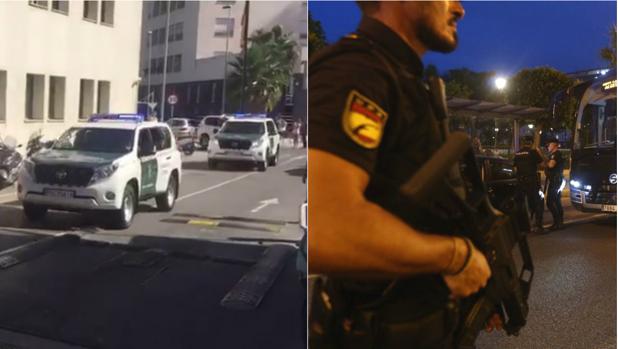 Policías y guardias civiles de Cádiz parten de refuerzo a Cataluña